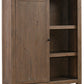Autumn Sliding Door Bookcase in Flint Oak