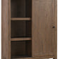 Autumn Sliding Door Bookcase in Flint Oak