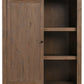 Autumn Sliding Door Bookcase in Flint Oak