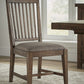 Autumn Solid Wood Upholstered Dining Chair in Flint Oak