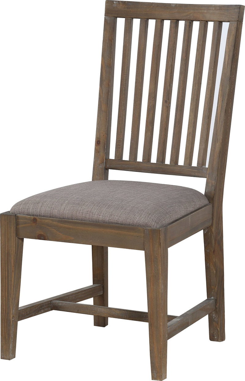Autumn Solid Wood Upholstered Dining Chair in Flint Oak