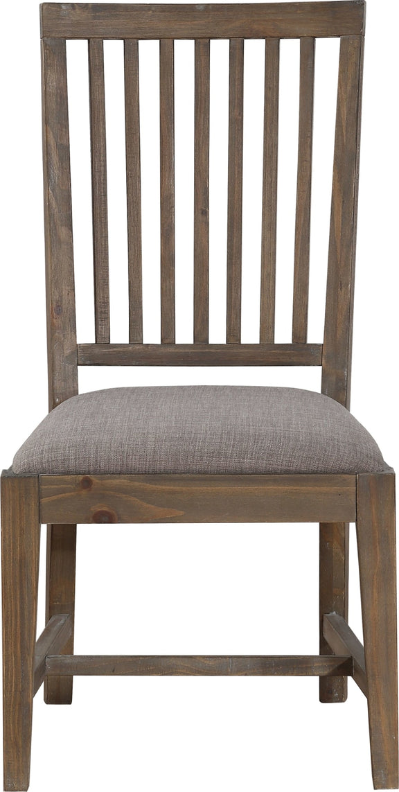 Autumn Solid Wood Upholstered Dining Chair in Flint Oak