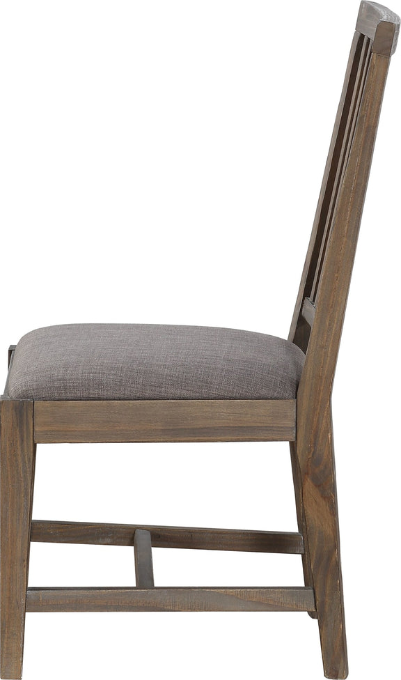 Autumn Solid Wood Upholstered Dining Chair in Flint Oak