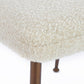 Avery Upholstered Dining Chair in Ricotta Boucle and Bronze Metal