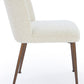 Avery Upholstered Dining Chair in Ricotta Boucle and Bronze Metal