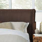 Bacall California King-size Velvet Upholstered Wingback Platform Bed in Cola (2026)