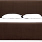 Bacall Full-size Velvet Upholstered Wingback Platform Bed in Cola (2026)