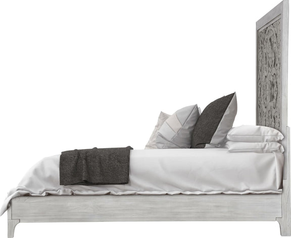 Boho Chic Full-Size Bed in Washed White