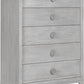 Boho Chic Five-Drawer Chest in Washed White (2024)