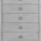 Boho Chic Five-Drawer Chest in Washed White (2024)
