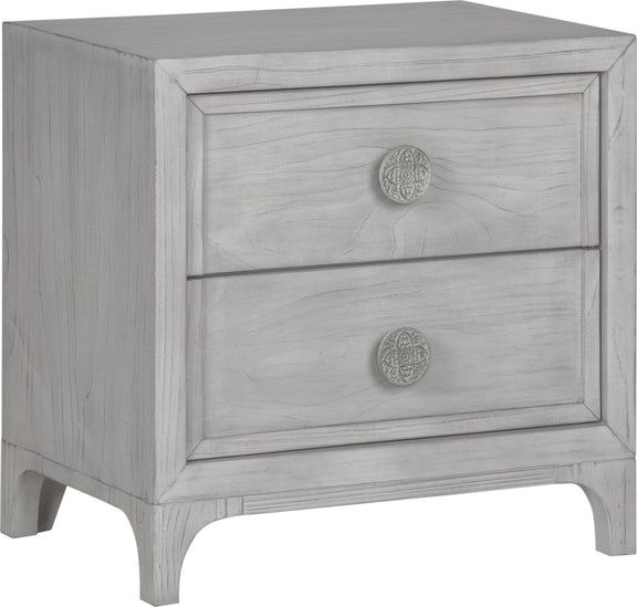Boho Chic Nighstand in Washed White