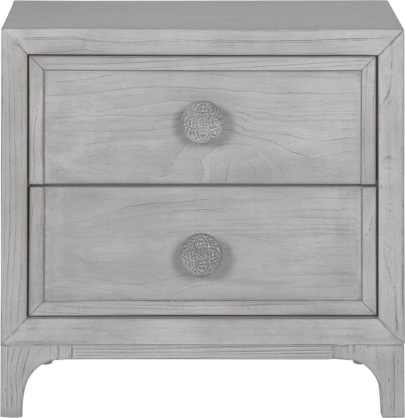 Boho Chic Nighstand in Washed White