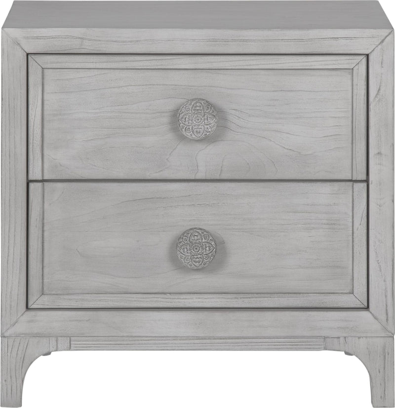 Boho Chic Nighstand in Washed White
