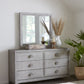 Boho Chic Plain Mirror in Washed White