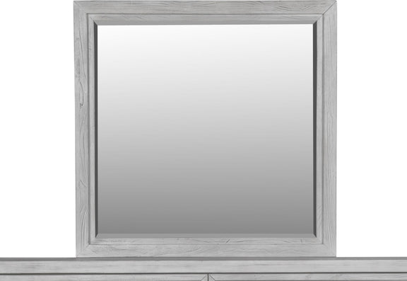 Boho Chic Plain Mirror in Washed White