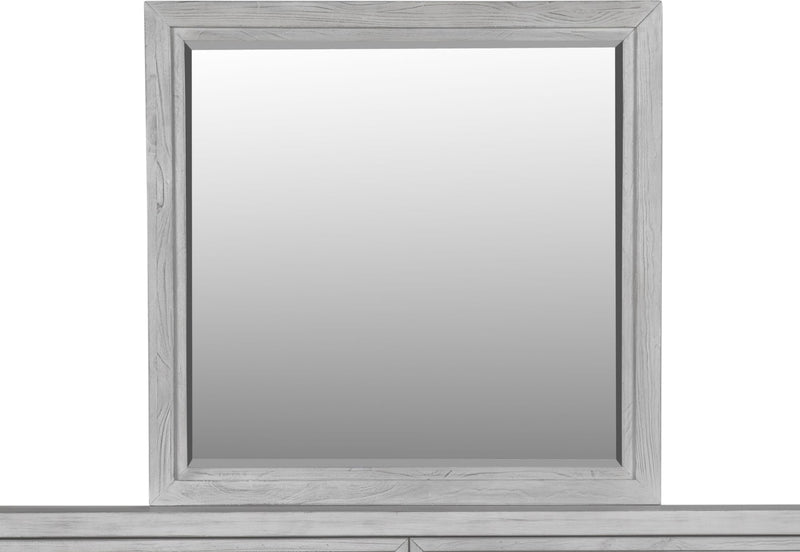 Boho Chic Plain Mirror in Washed White