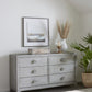 Boho Chic Six-Drawer Dresser in Washed White (2024)