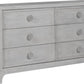 Boho Chic Six-Drawer Dresser in Washed White (2024)