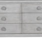 Boho Chic Six-Drawer Dresser in Washed White (2024)