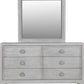 Boho Chic Six-Drawer Dresser in Washed White (2024)