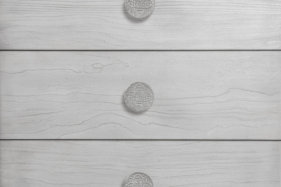 Boho Chic Six-Drawer Dresser in Washed White (2024)