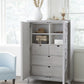 Boho Chic Wardrobe Chest in Washed White (2024)