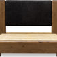 Boka Queen-Size Chenille Upholstered Platform Bed in Black and Impala