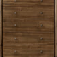 Boka Five Drawer Acacia Wood Chest in Impala