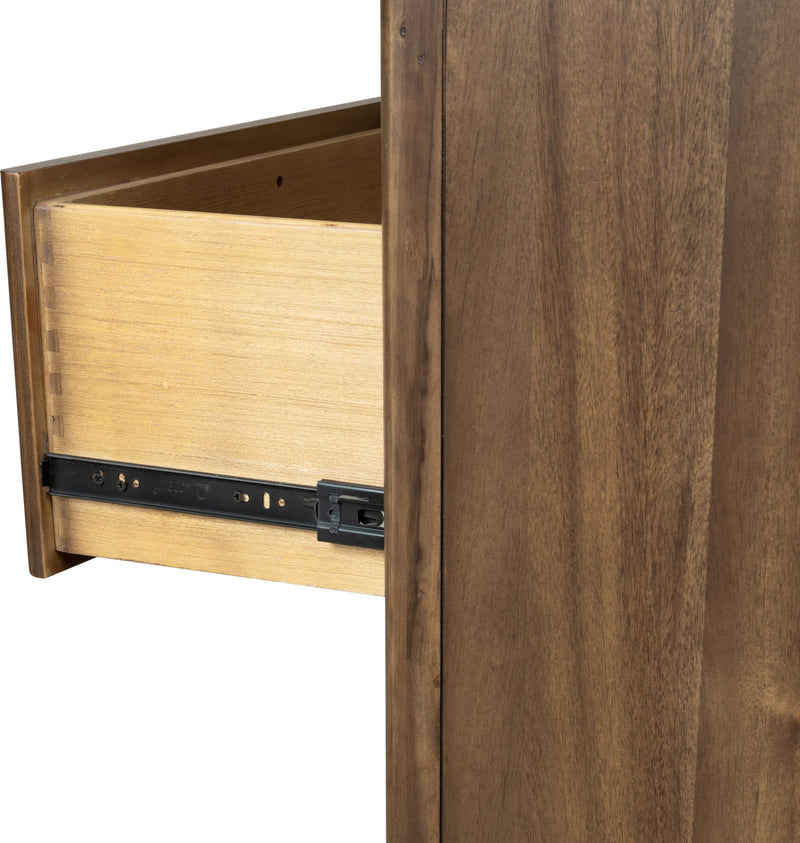 Boka Five Drawer Acacia Wood Chest in Impala