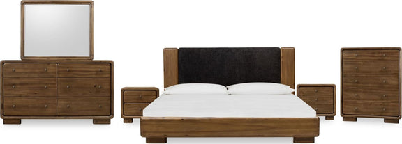 Boka Five Drawer Acacia Wood Chest in Impala