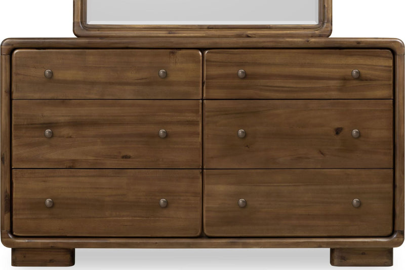 Boka Six Drawer Acacia Wood Dresser in Impala
