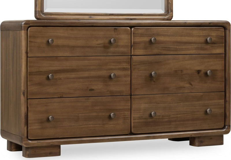 Boka Six Drawer Acacia Wood Dresser in Impala