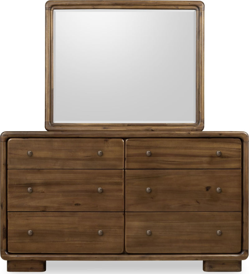 Boka Six Drawer Acacia Wood Dresser in Impala