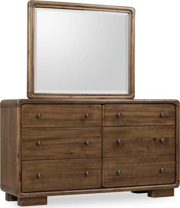 Boka Six Drawer Acacia Wood Dresser in Impala