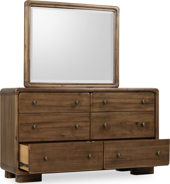 Boka Six Drawer Acacia Wood Dresser in Impala