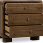 Boka Three Drawer Acacia Wood Nightstand in Impala