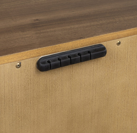 Boka Three Drawer Acacia Wood Nightstand in Impala