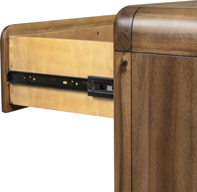 Boka Three Drawer Acacia Wood Nightstand in Impala