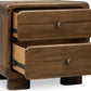 Boka Two Drawer Acacia Wood Nightstand in Impala