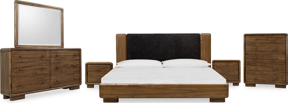 Boka Two Drawer Acacia Wood Nightstand in Impala