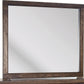 Boracay Beveled Glass Landscape Mirror in Wild Oats Brown