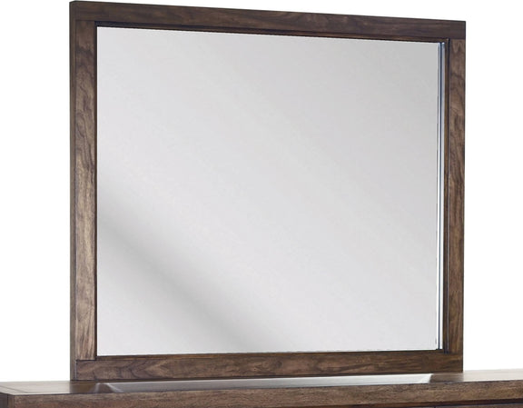 Boracay Beveled Glass Landscape Mirror in Wild Oats Brown