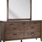 Boracay Beveled Glass Landscape Mirror in Wild Oats Brown