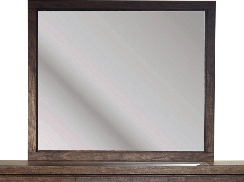 Boracay Beveled Glass Landscape Mirror in Wild Oats Brown