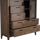 Boracay Five Drawer One Door Walnut Sweater Chest in Wild Oats Brown (2024)