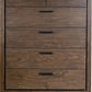 Boracay Five Drawer Walnut Chest in Wild Oats Brown (2024)