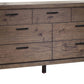 Boracay Seven Drawer Walnut Dresser in Wild Oats Brown (2024)