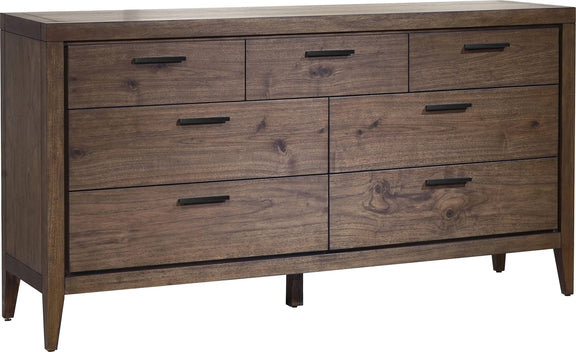 Boracay Seven Drawer Walnut Dresser in Wild Oats Brown (2024)