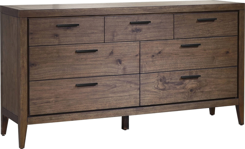 Boracay Seven Drawer Walnut Dresser in Wild Oats Brown (2024)