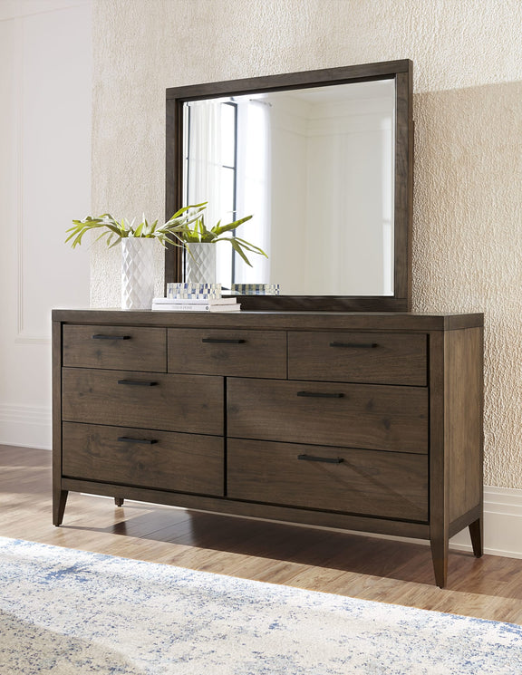 Boracay Seven Drawer Walnut Dresser in Wild Oats Brown (2024)